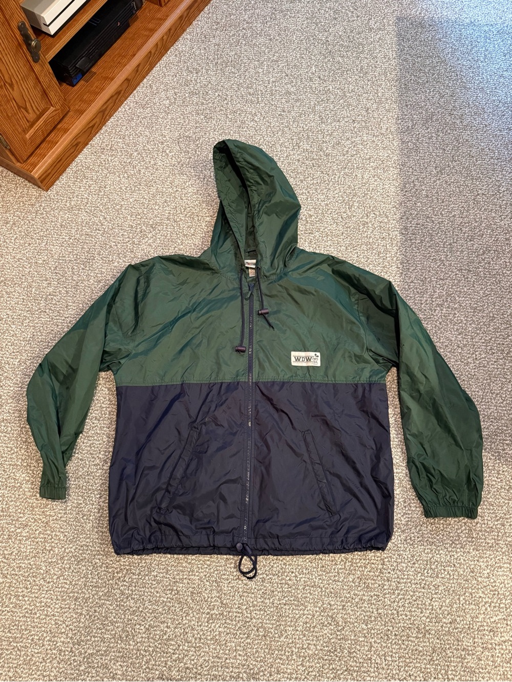 Vintage Walt Disney World Blue and Green Rain Jacket